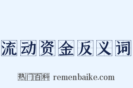 流动资金反义词是什么意思的图片